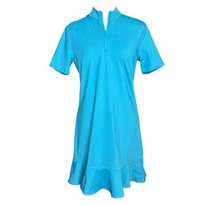 Tommy Bahama Tommy Golf Women's Short Sleeve 1/4 Zip Tennis Dress. Size Small